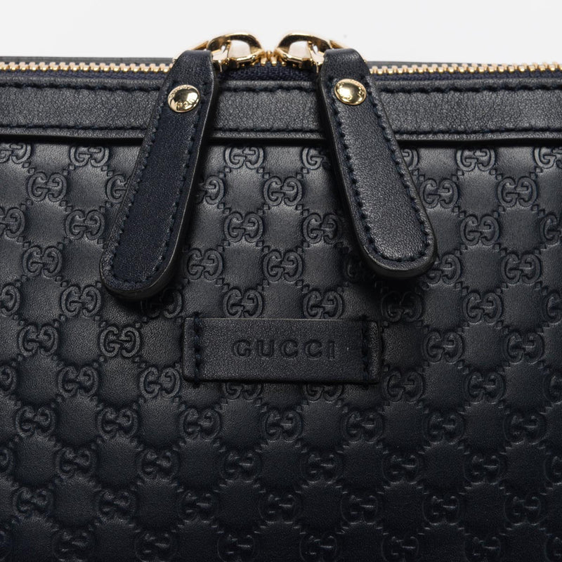 Gucci Navy Microguccissima Dome Satchel - Blue Spinach