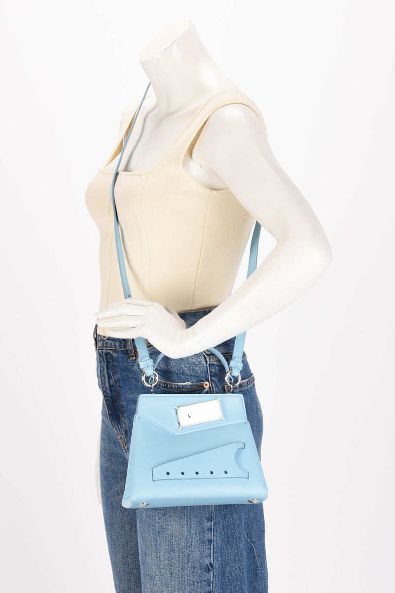 Maison Margiela Pale Blue Calfskin Small Snatched Bag