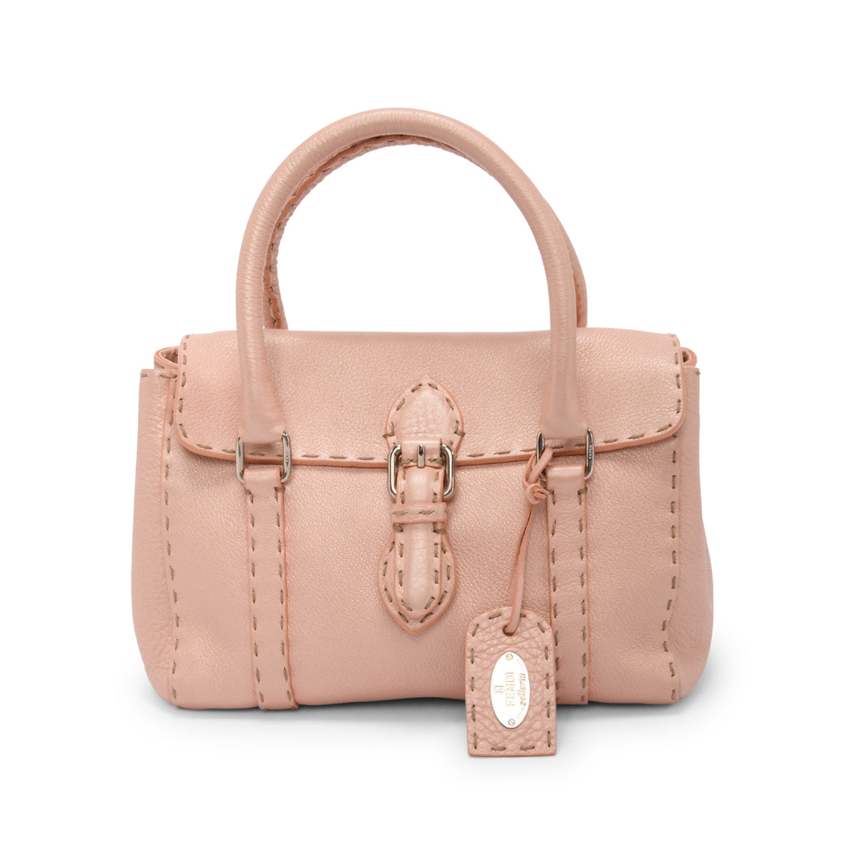 Fendi Bois de Rose Roma Calfskin Selleria Mini Linda Bag