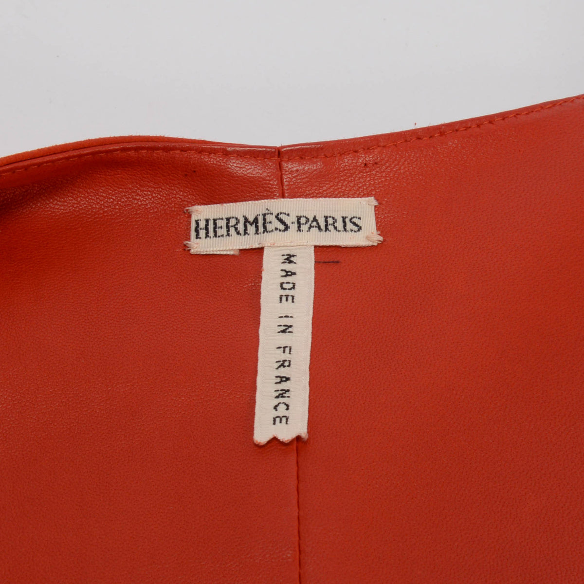 Hermes Burnt Orange Suede H Button Vest FR 40