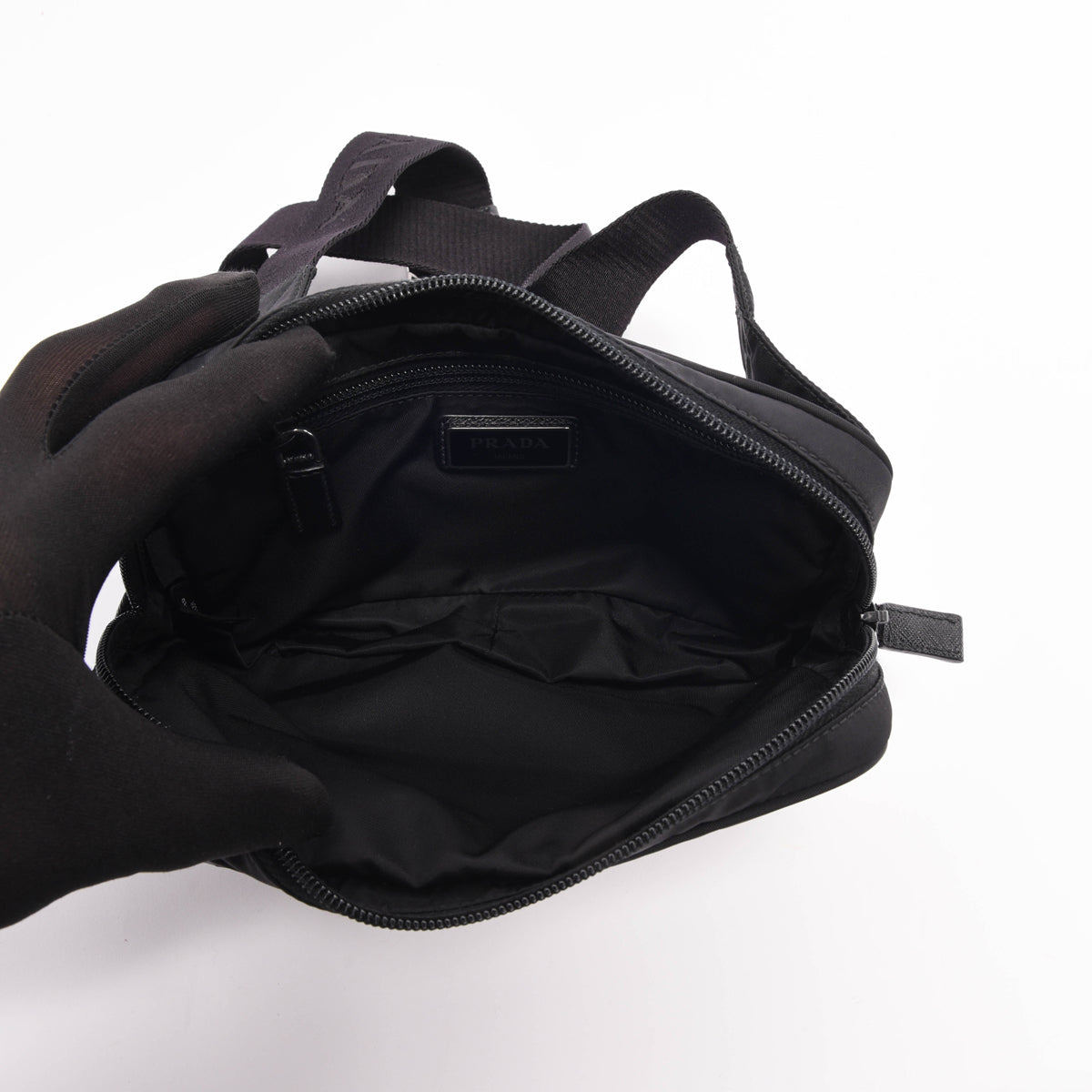 Prada Black Re-Nylon Belt Bag