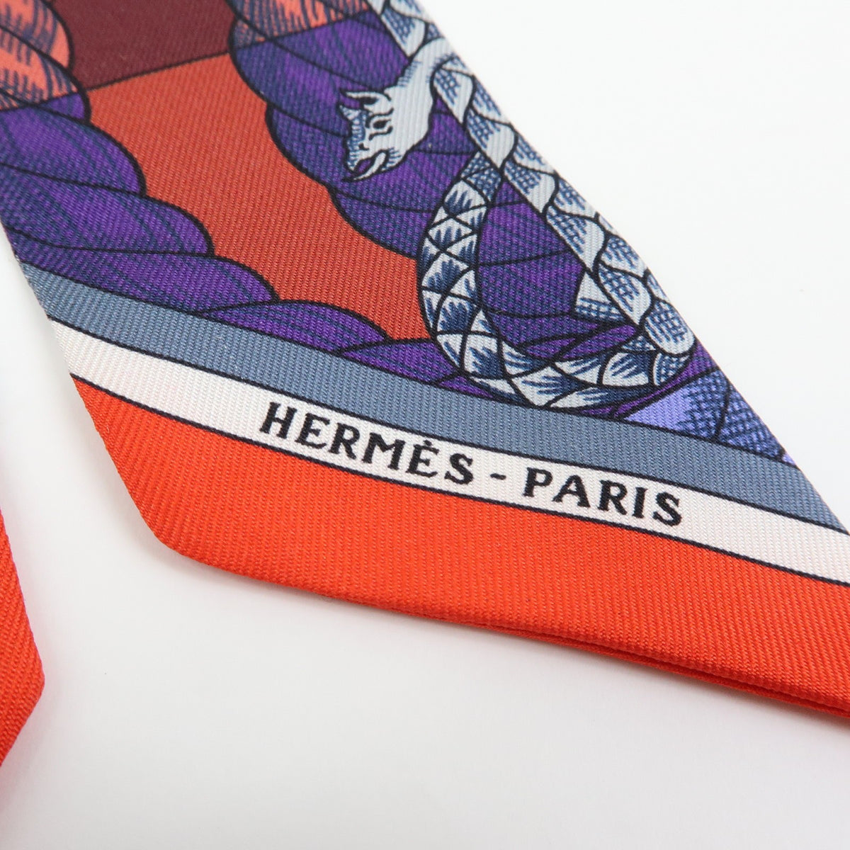 Hermes Red & Blue Cavalleria d'Etriers Twilly