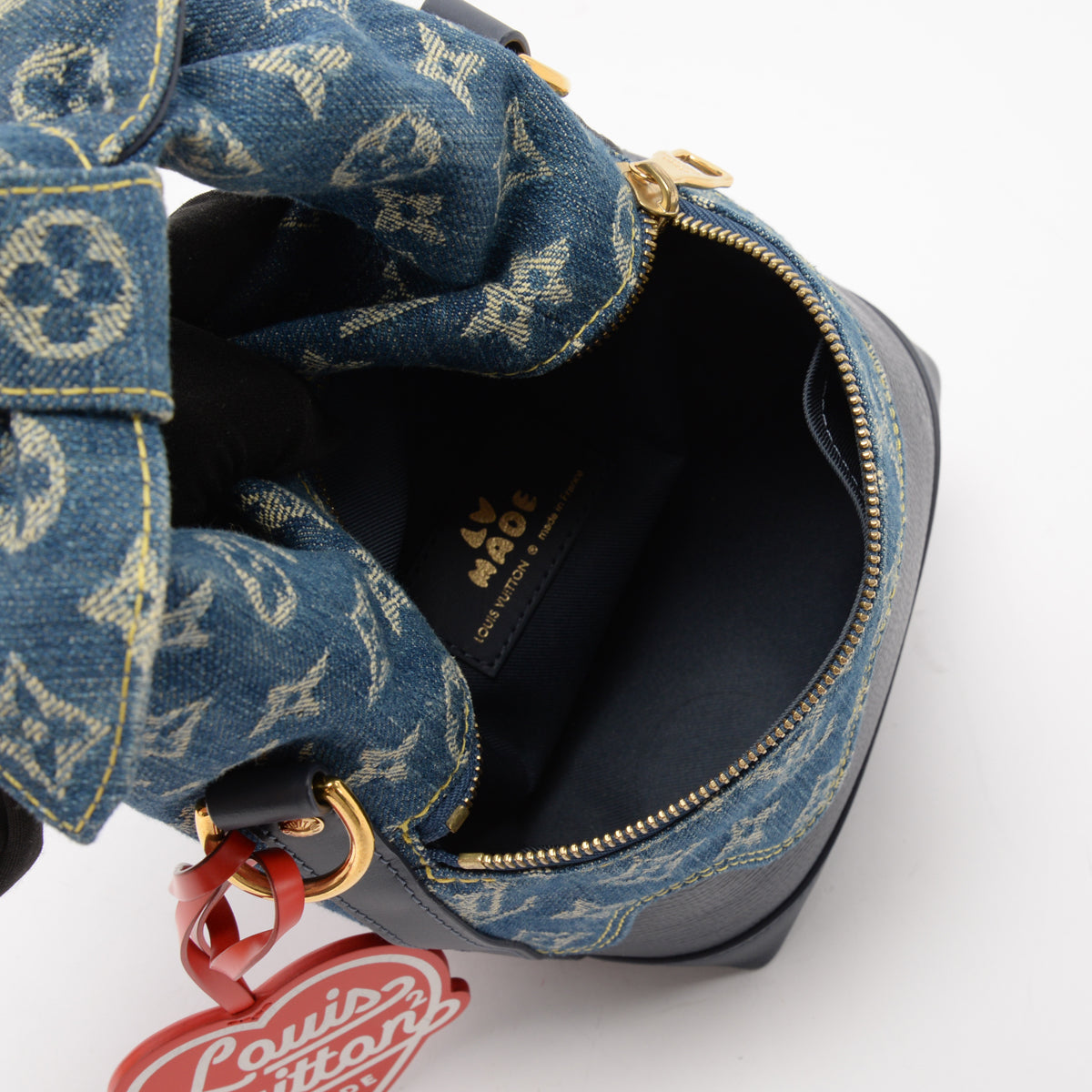 Louis Vuitton Blue Monogram Denim Drip Japanese Cruiser Bag