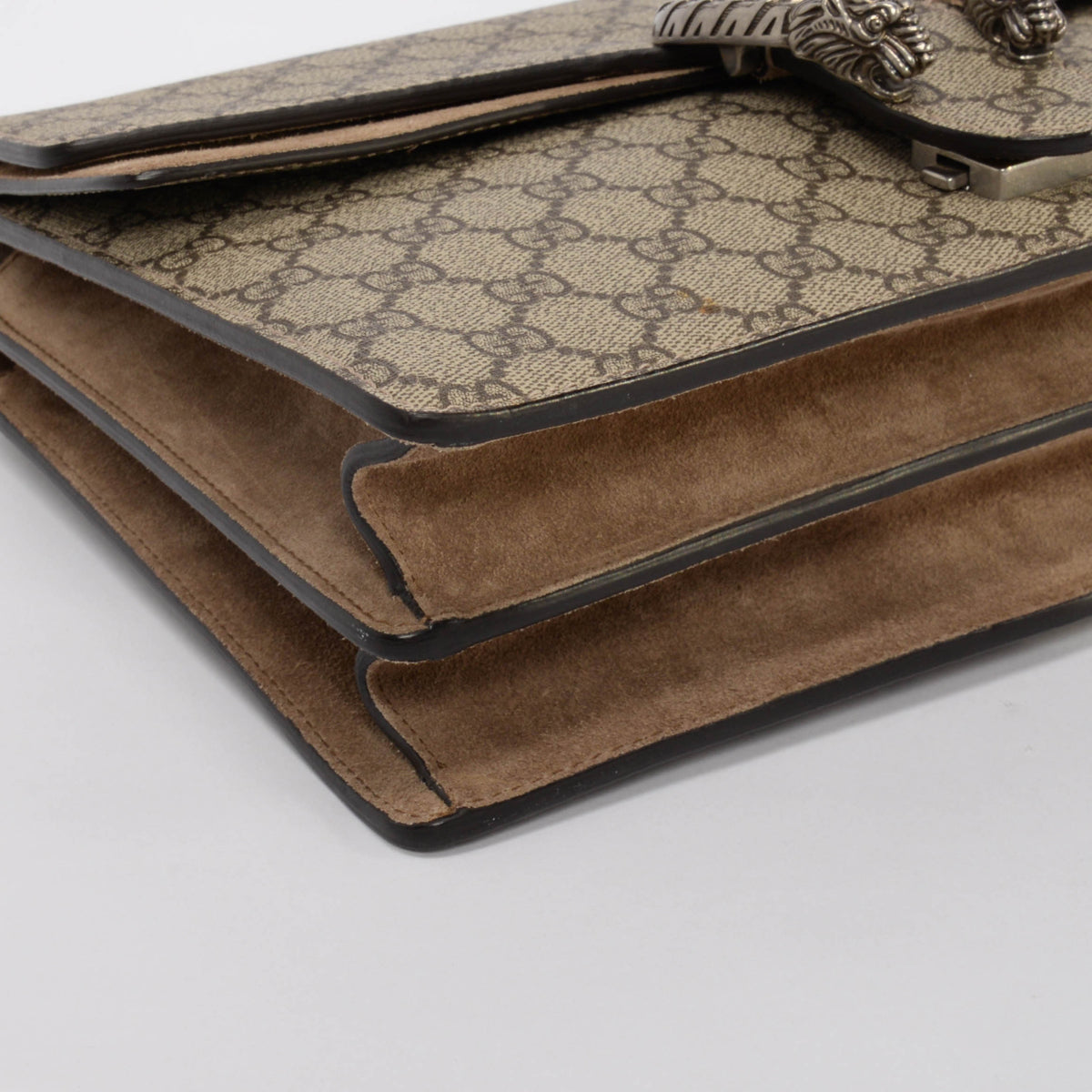 Gucci Beige GG Supreme Medium Dionysus Shoulder Bag