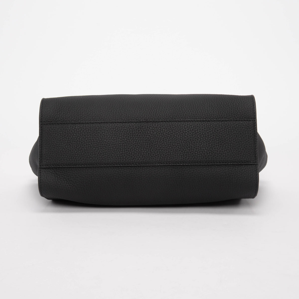 The Row Black Grained Calfskin Marlo 12 Top Handle Bag