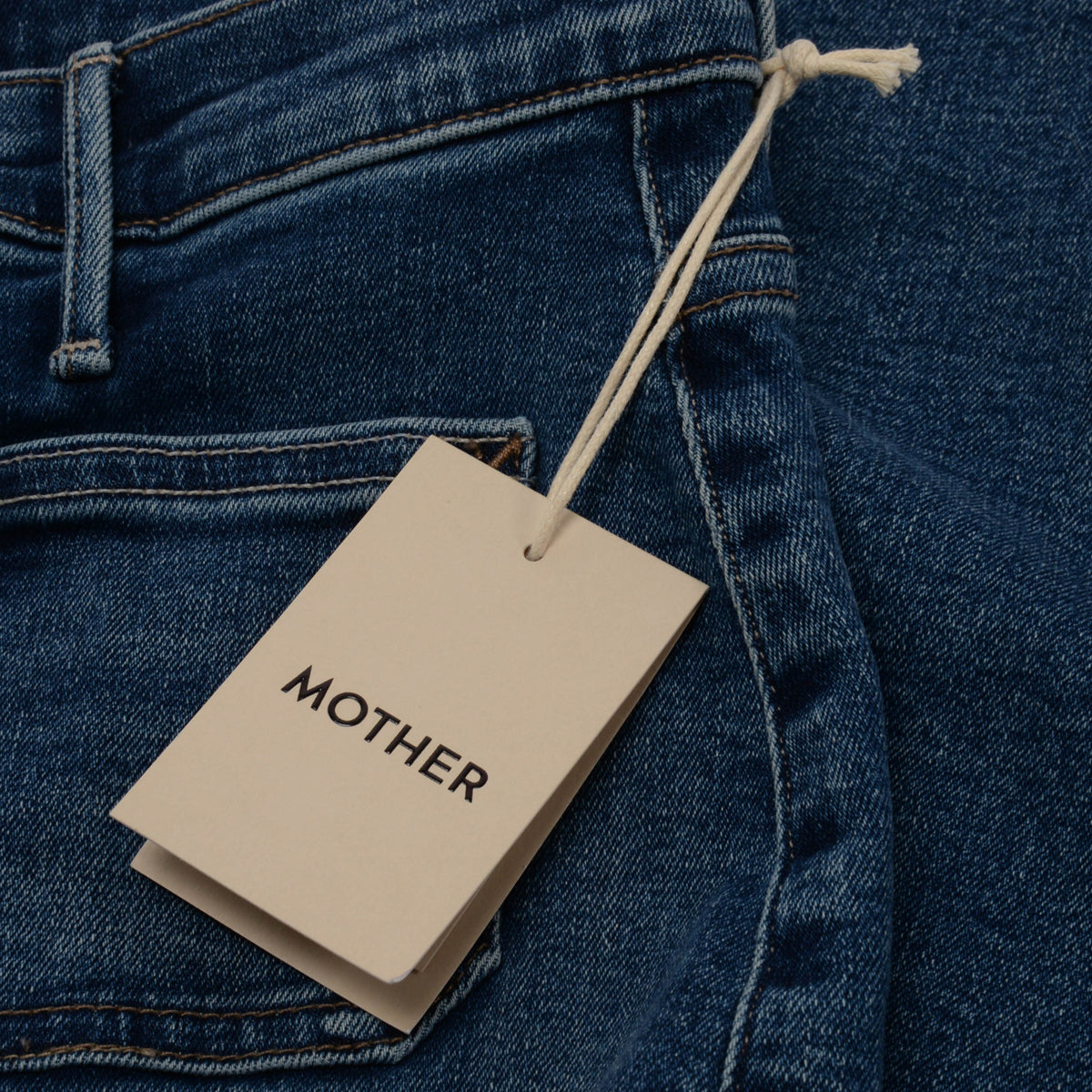 Mother Blue Denim Patch Pocket Mid Rise Maven Jeans 24