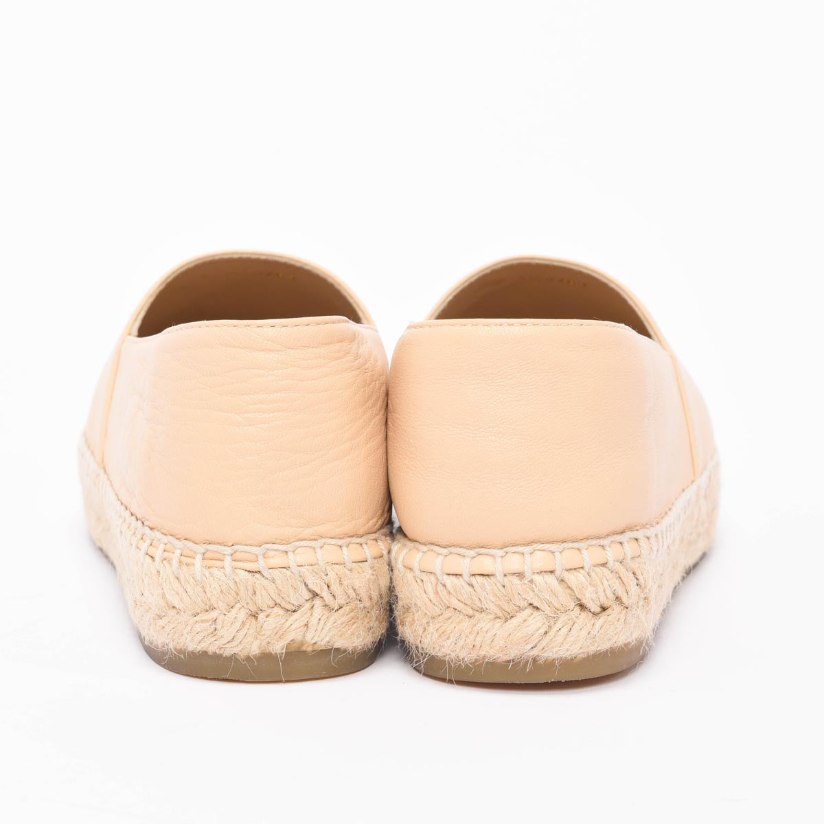 Chanel Beige & Black Lambskin CC Espadrilles 36