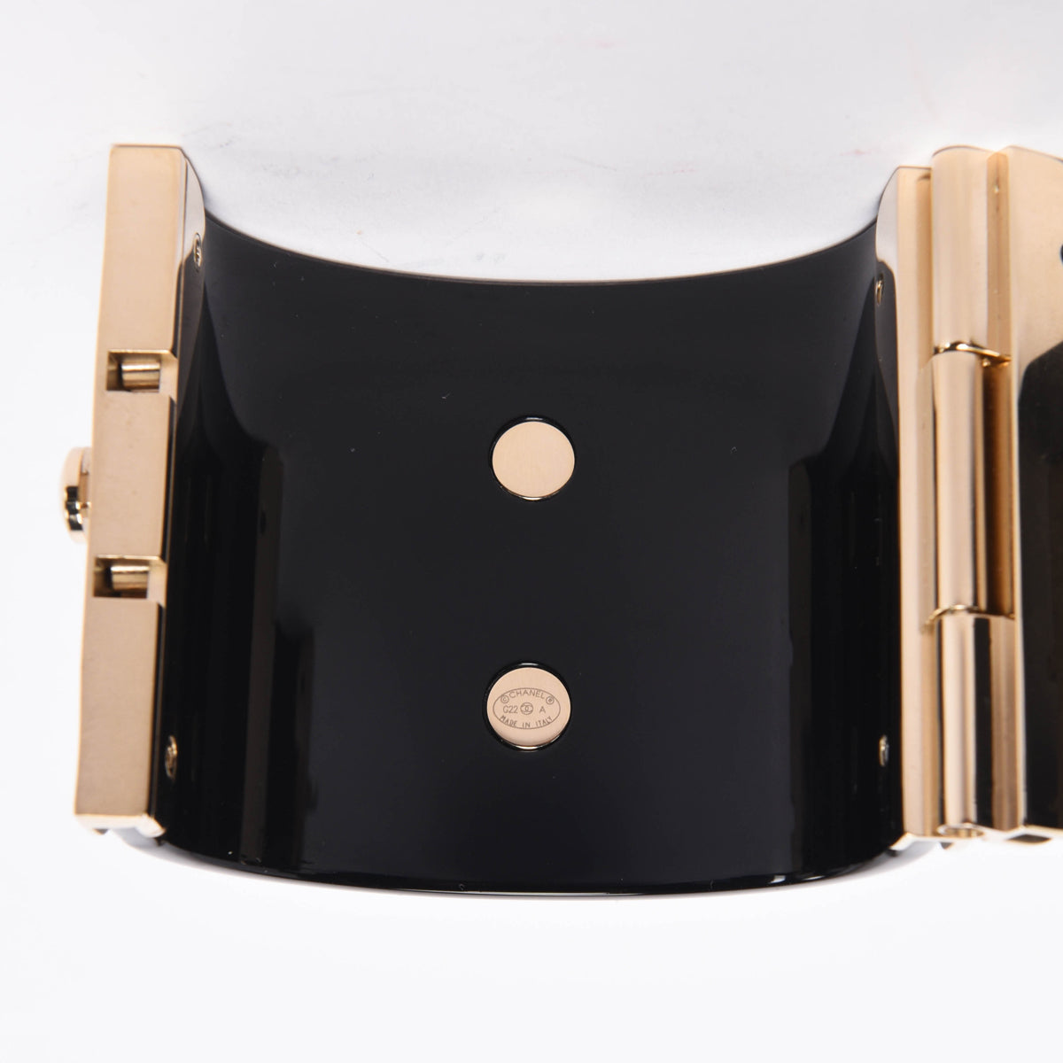 Chanel Black & Gold Resin CC Cuff