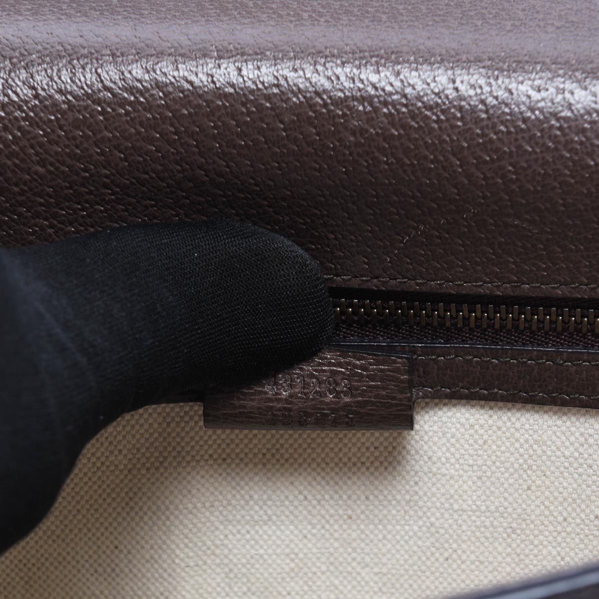Gucci Brown Grained Calfskin Animalier Chain Bag