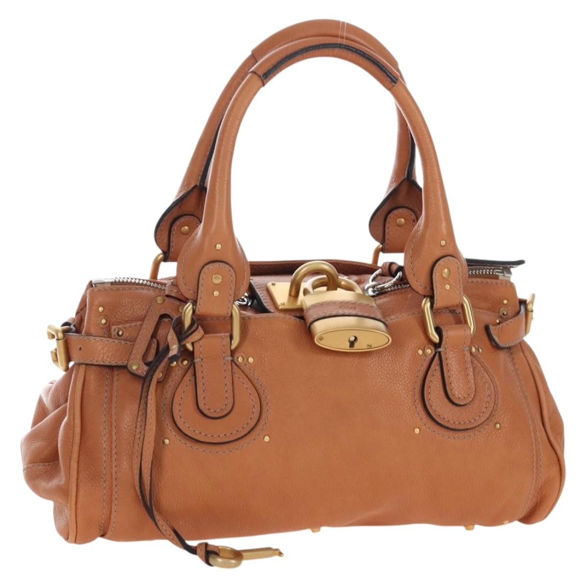 Chloe Cognac Leather Medium Paddington Bag