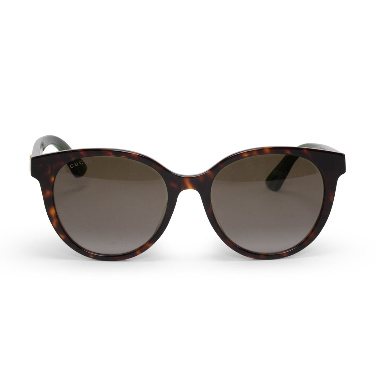 Gucci Havana GG Web Round Sunglasses