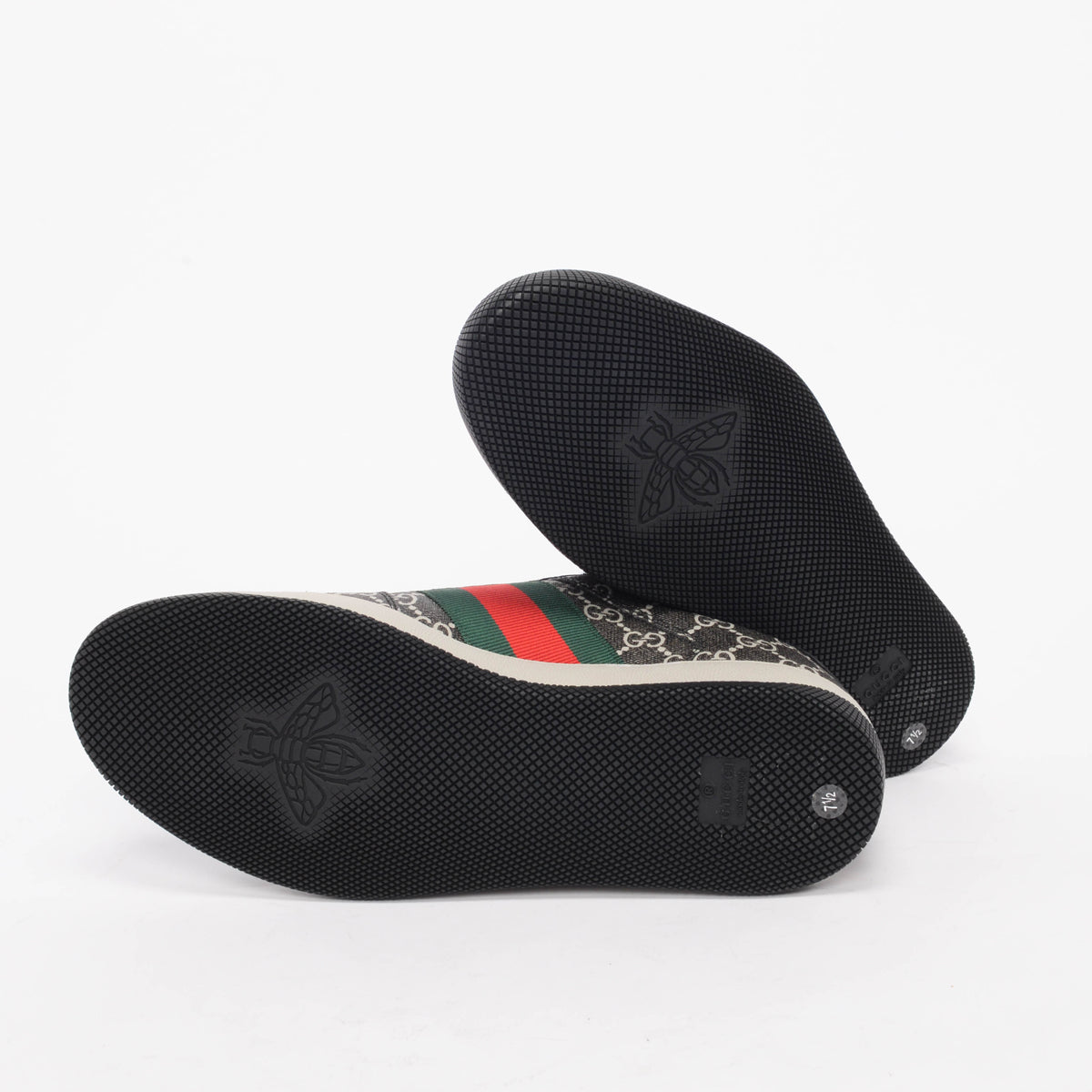 Gucci Black GG Supreme Screener Sneakers 41.5
