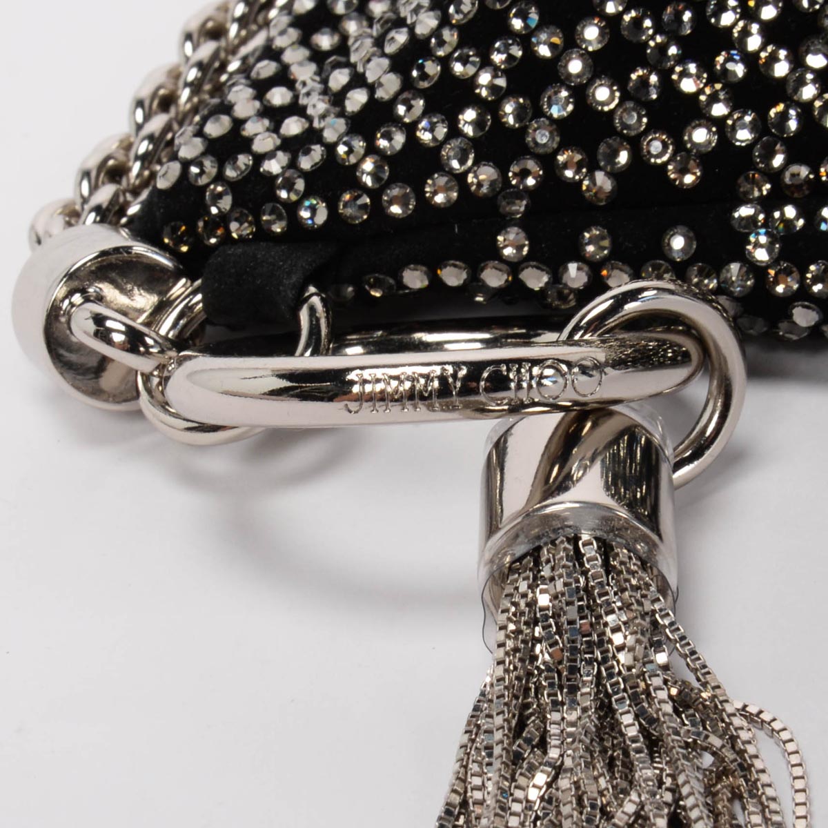 Jimmy Choo Black Crystal Embellished Callie Clutch Bag