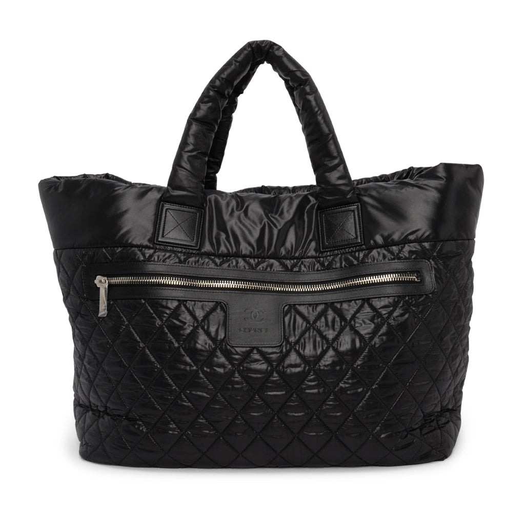 Chanel Black Quilted Nylon Coco Cocoon Large Tote