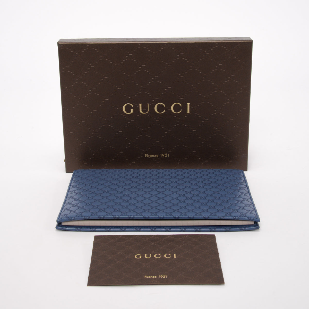 Gucci Blue Microguccissima Notebook