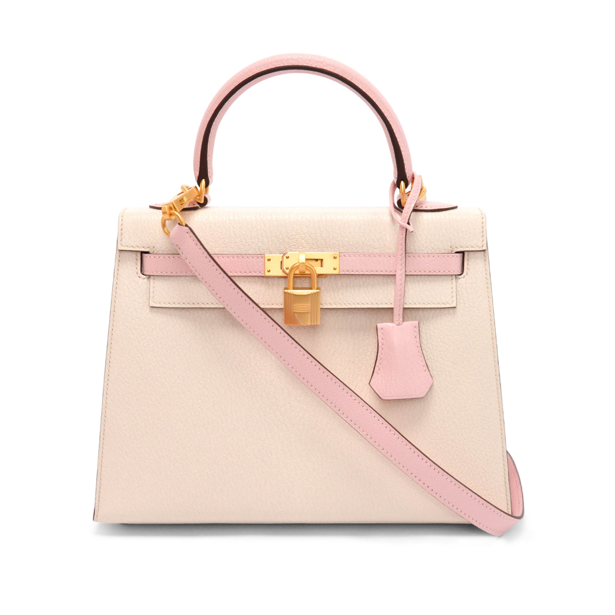 Hermes HSS Craie & Rose Sakura Chevre Mysore Kelly 25