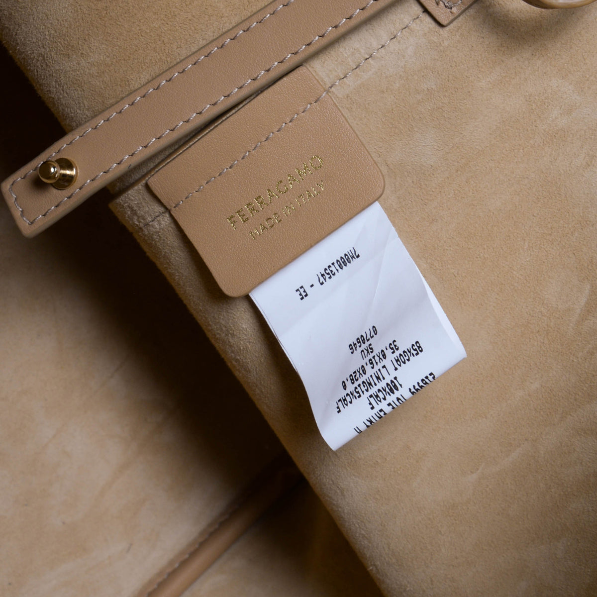 Ferragamo Light Camel Smooth Calfskin Charming XL Tote