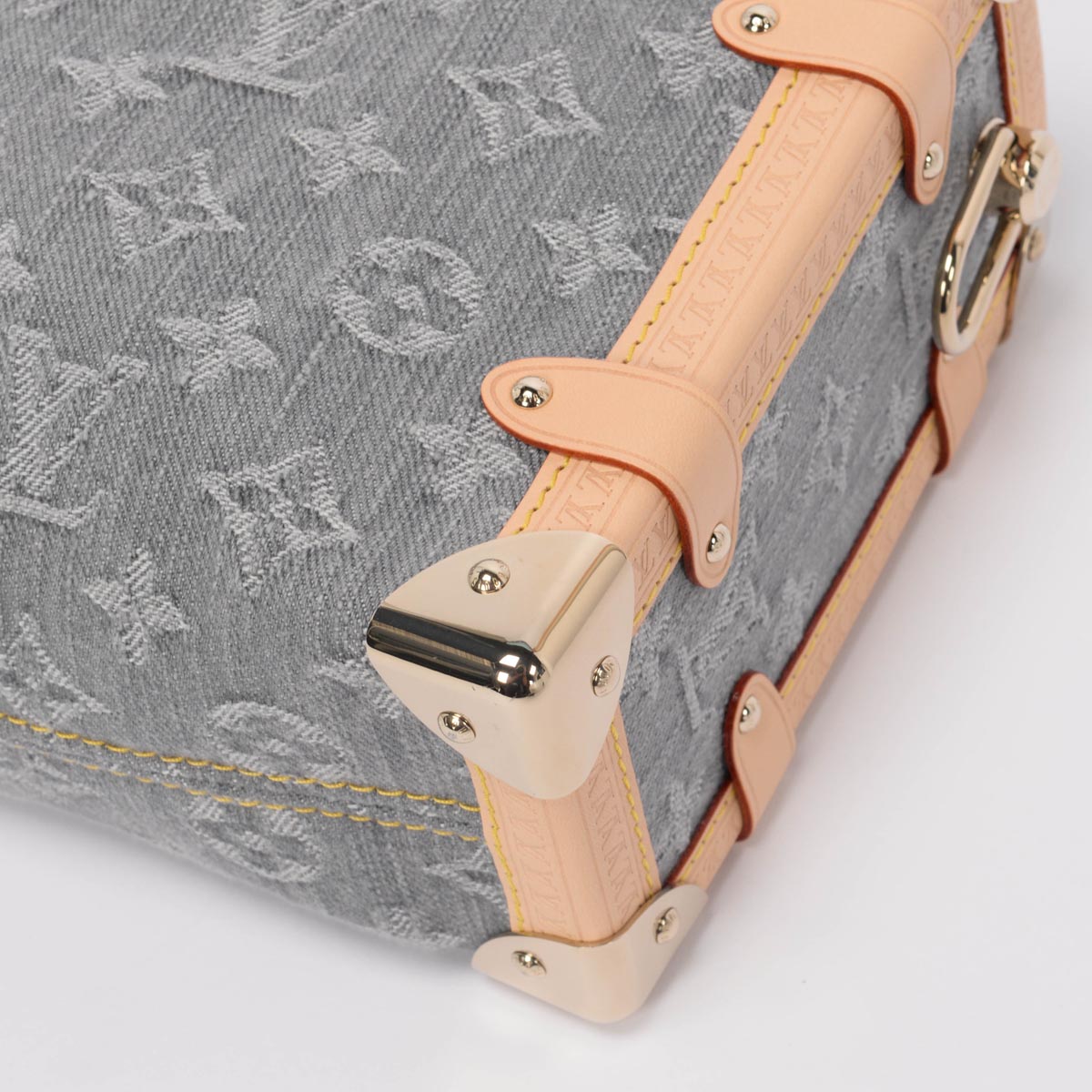 Louis Vuitton Grey Monogram Denim Side Trunk MM