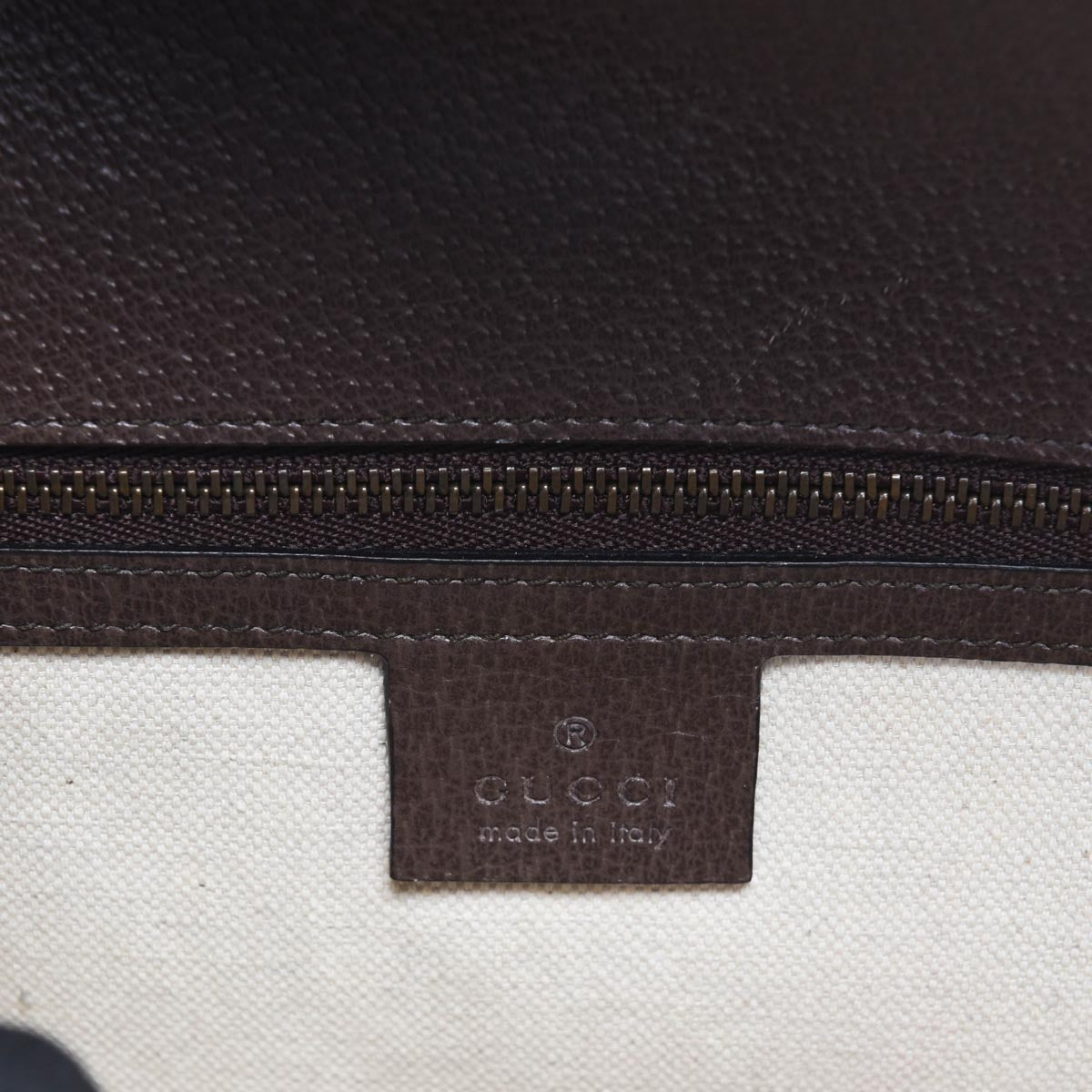 Gucci Brown Grained Calfskin Animalier Chain Bag