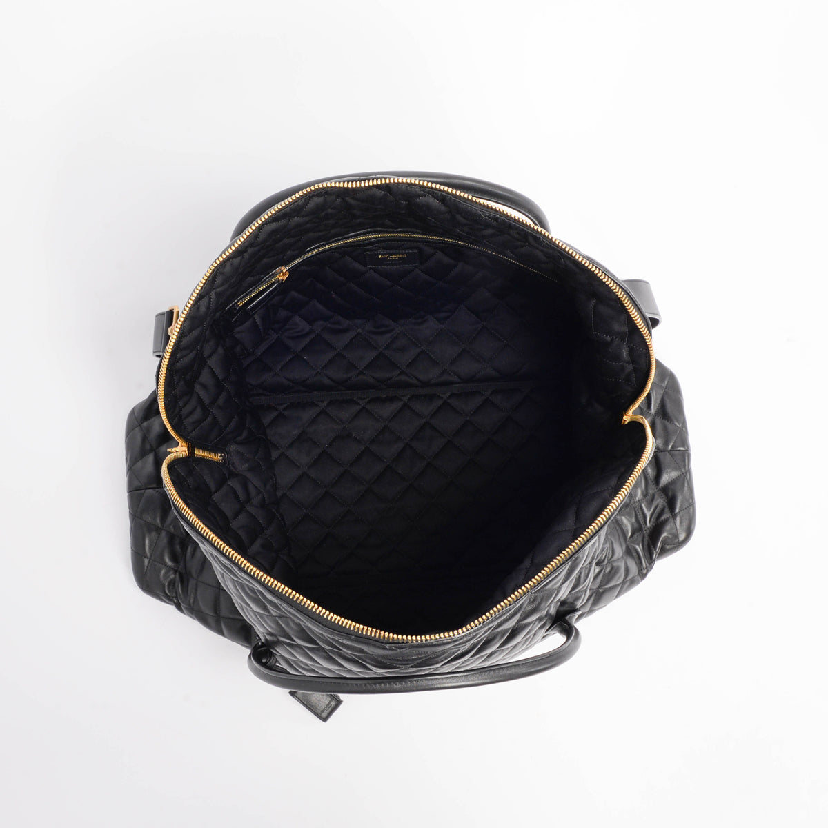Saint Laurent Black Quilted Calfskin ES Giant Travel Bag