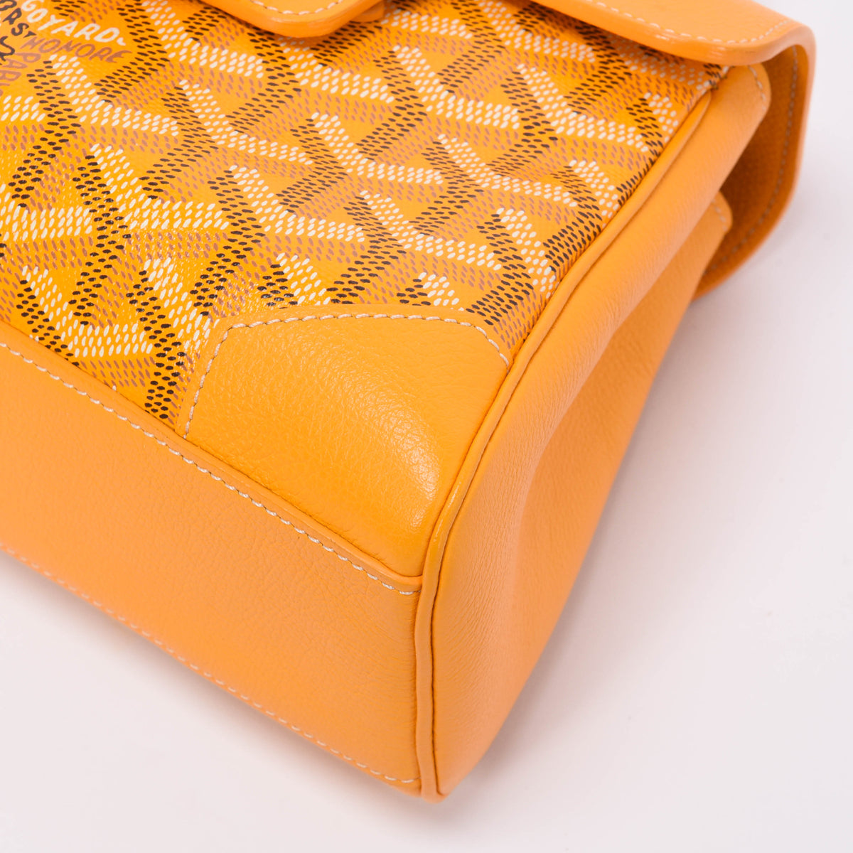 Goyard Yellow Goyardine & Calfskin Saigon Souple Mini Bag