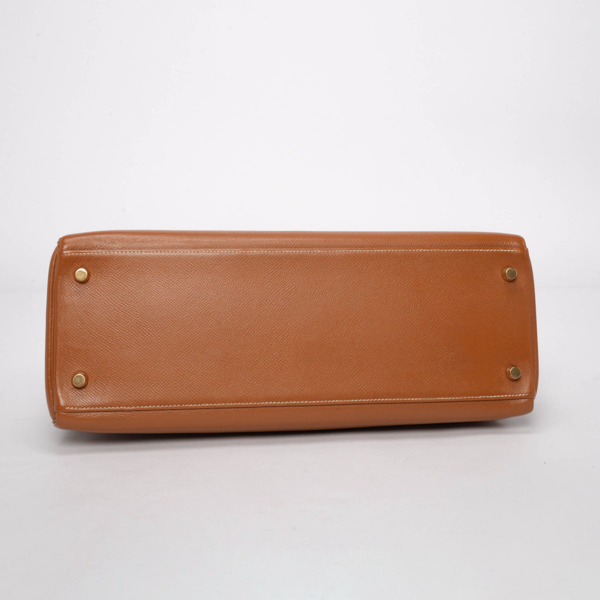 Hermes Vintage Gold Courchevel Kelly 35 GHW