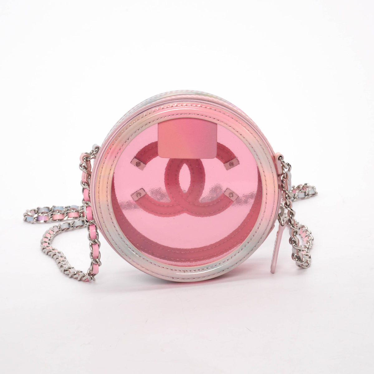 Chanel Pink PVC Filigree Round CC Bag