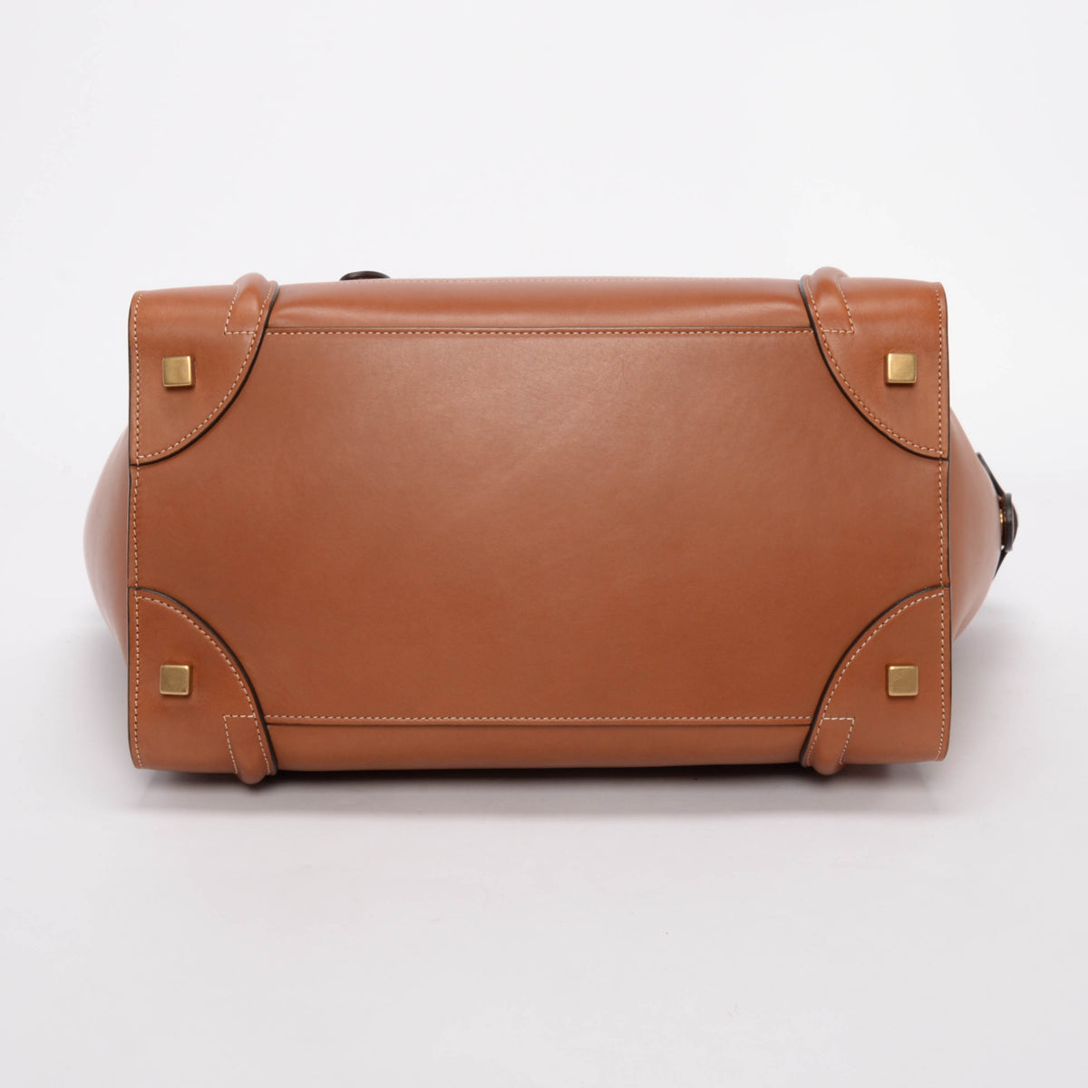Celine Tan Natural Calfskin Mini Luggage Tote
