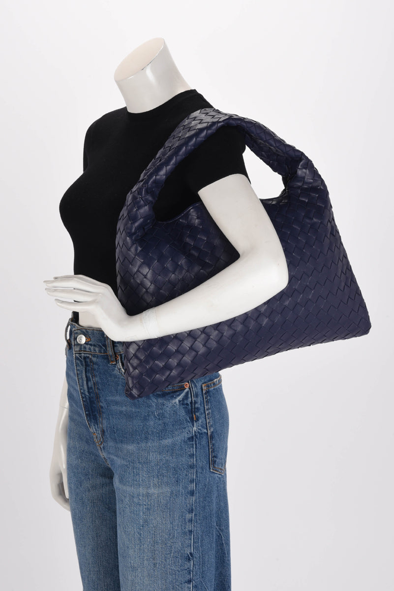 Bottega Veneta Purple Intrecciato Large Veneta Hobo Bag