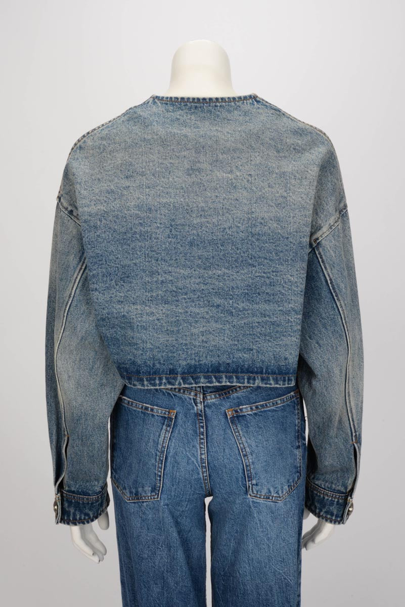 Prada Denim Vintage Wash Blouson Jacket IT 36