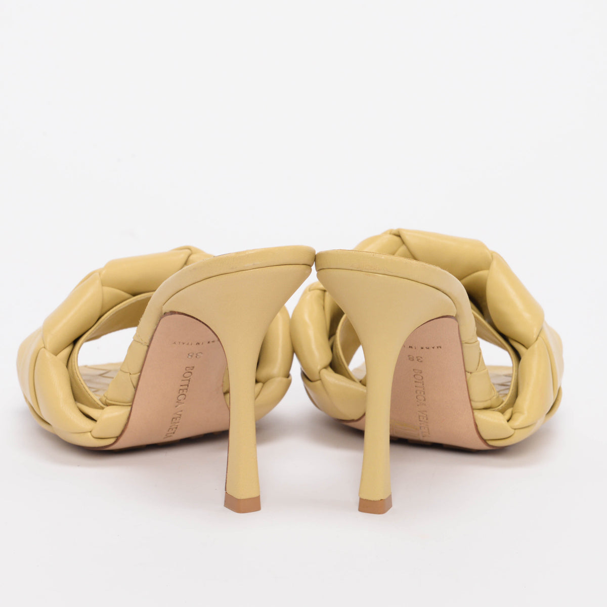 Bottega Veneta Beige Intrecciato Lido Sandals 38
