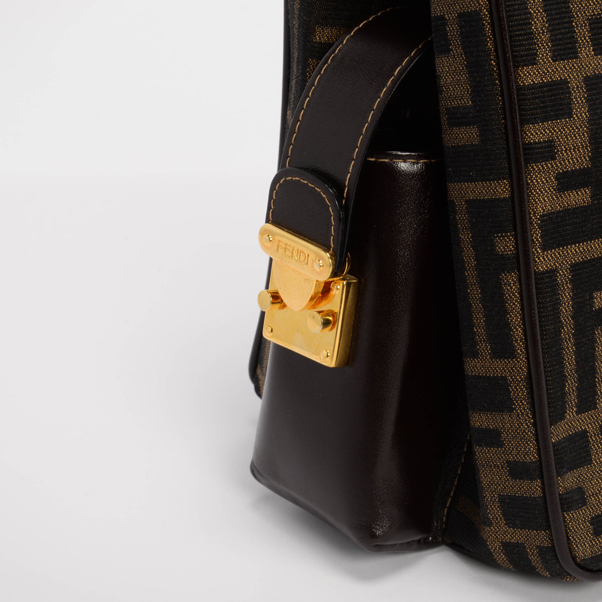 Fendi Tobacco Zucca Double Zip Tote