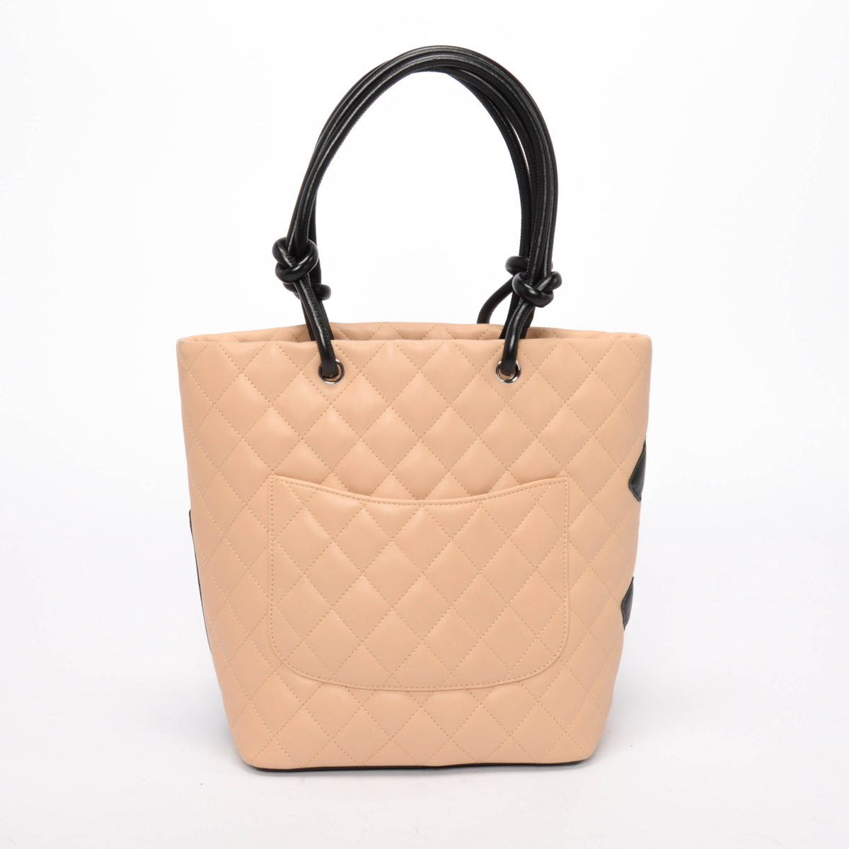 Chanel Beige Quilted Calfskin Medium Cambon Tote