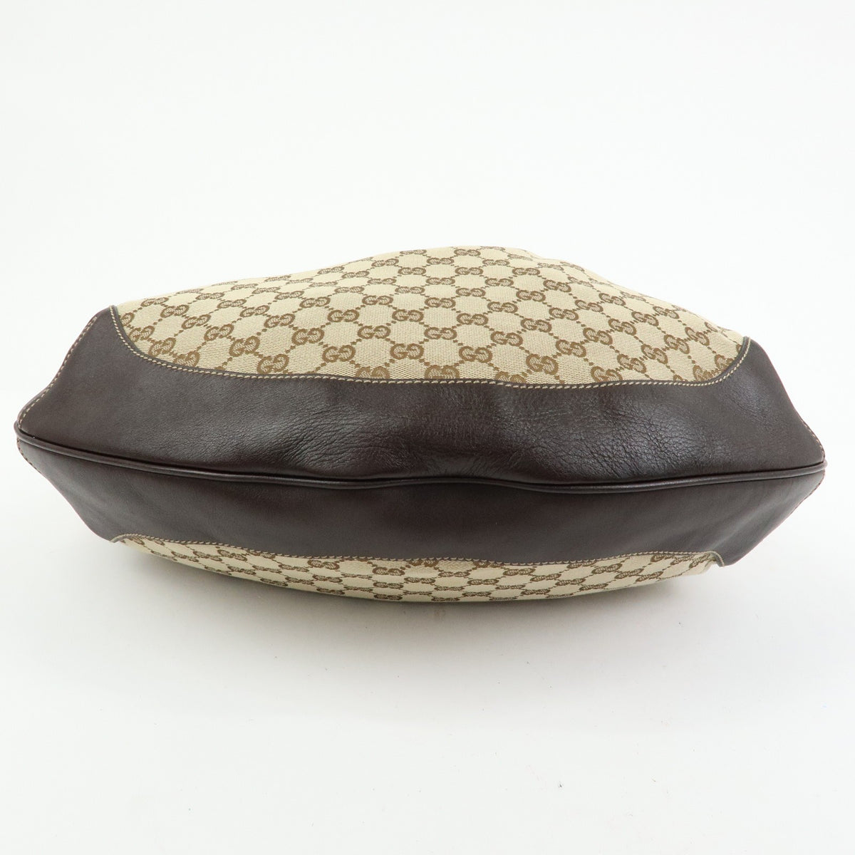Gucci Beige GG Canvas Bamboo Peggy Hobo Bag
