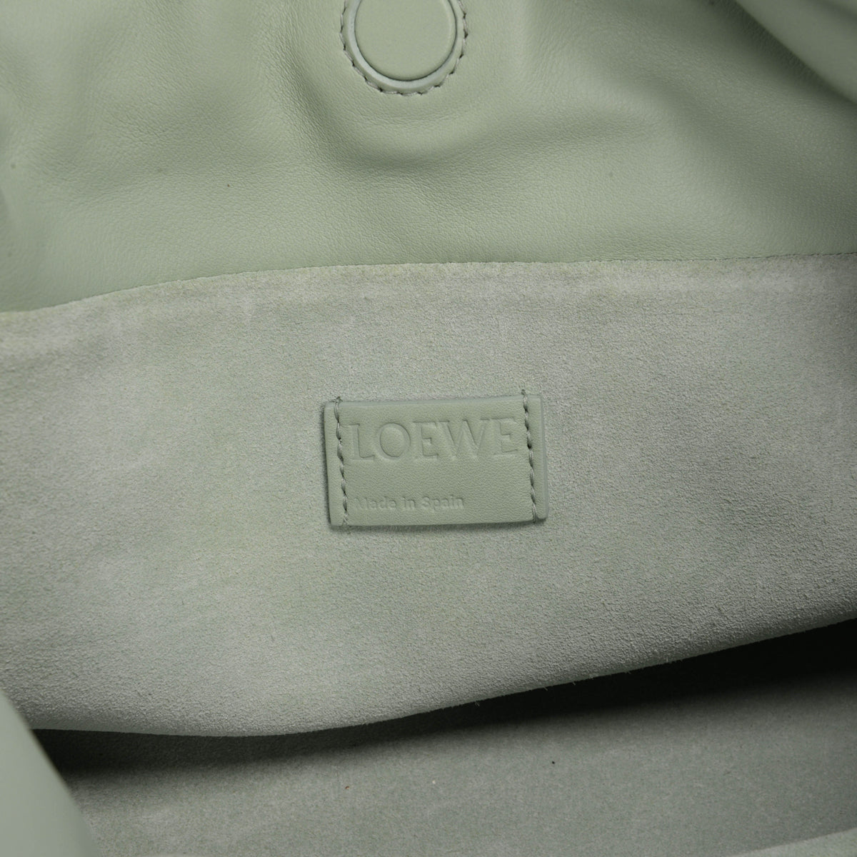 Loewe Mint Green Nappa Medium Monochrome Flamenco Clutch