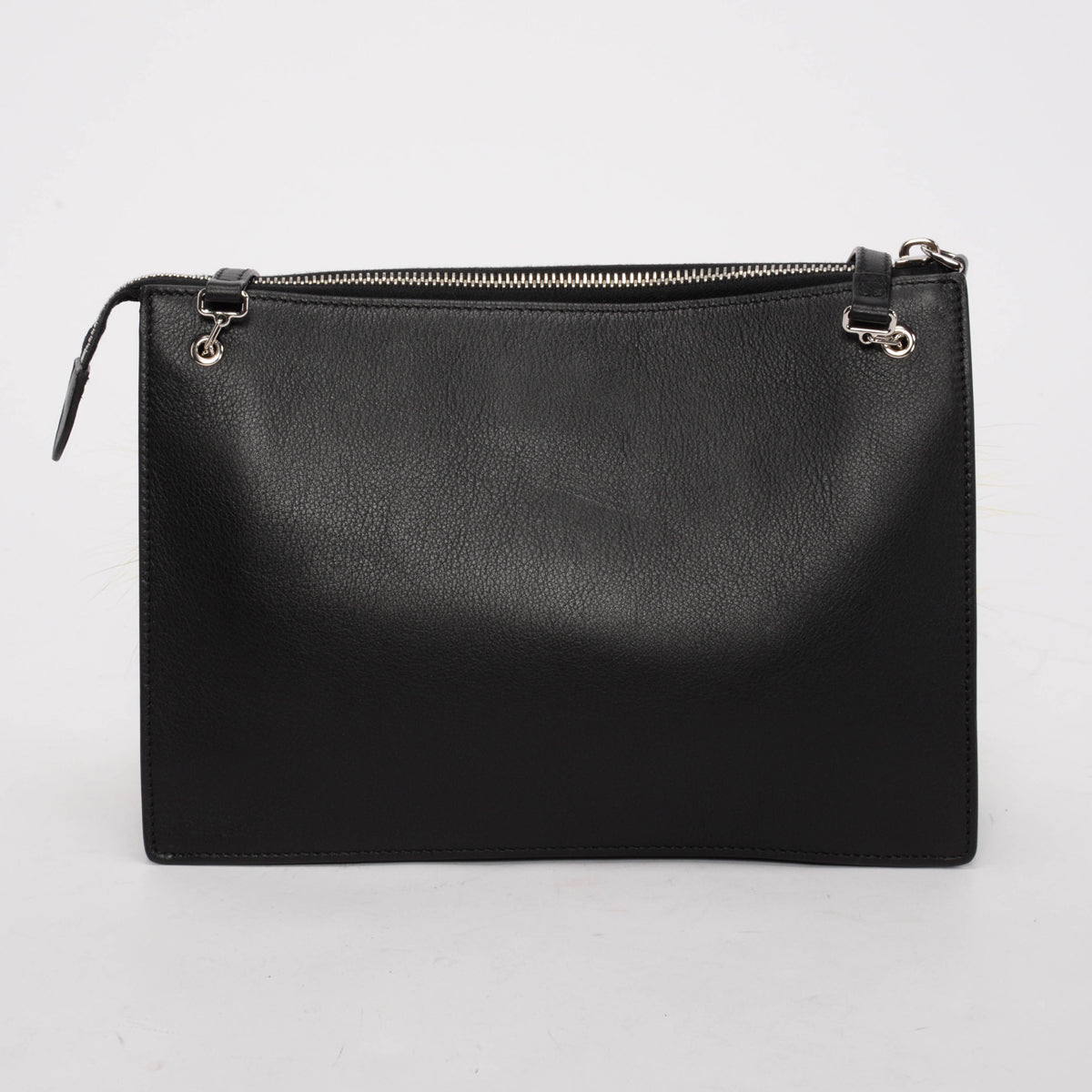 Fendi Black Vitello Dolce Hypnoteyes Mini 2Jours Pouch Bag
