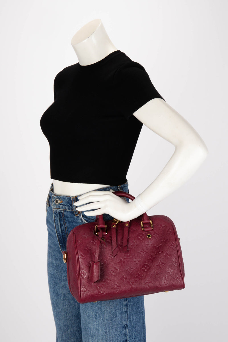 Louis Vuitton Aurore Monogram Empreinte Speedy Bandouliere 25