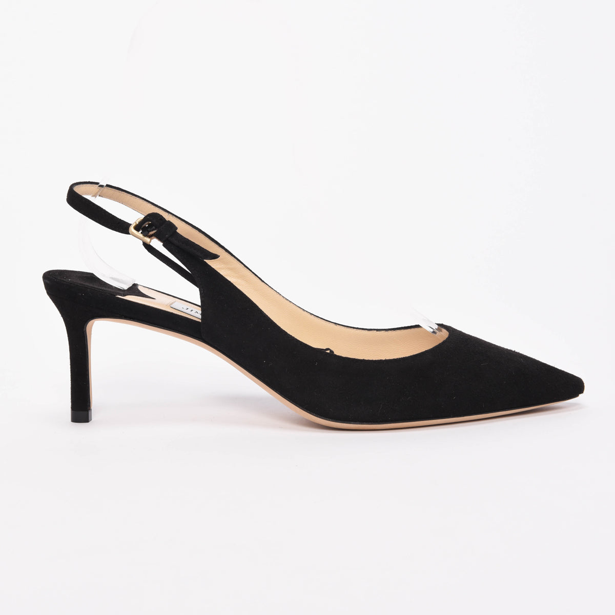 Jimmy Choo Black Suede Erin Slingback Pumps 40