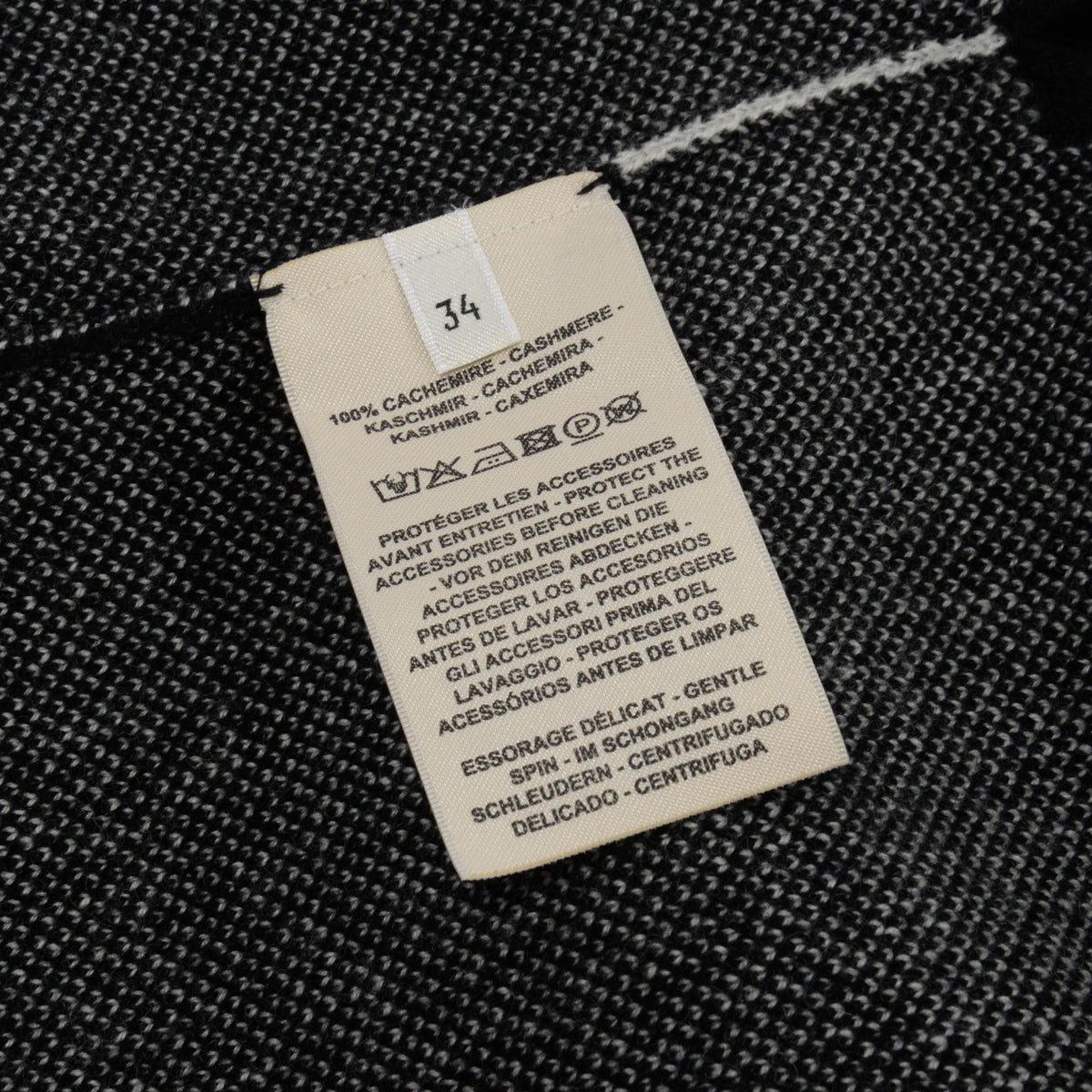 Hermes Black Cashmere Promenade du Matin Long Cardigan FR 34