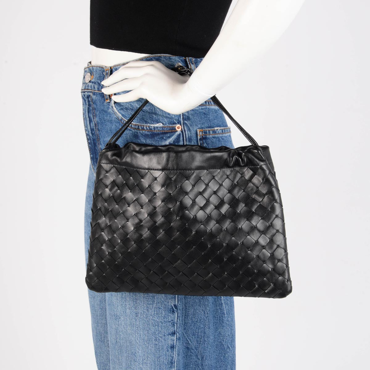 Bottega Veneta Black Intrecciato Medium Dustbag
