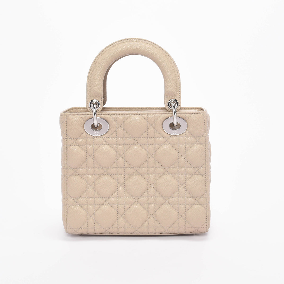 Dior Sand Cannage Grained Calfskin Small Lady Dior