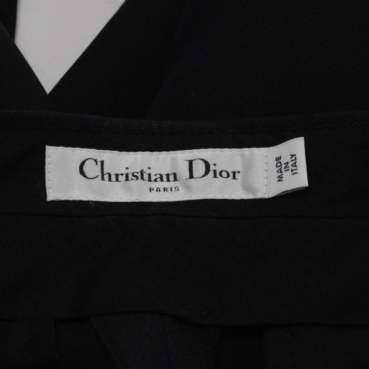 Dior Black Wool & Silk Cropped Pants FR 40