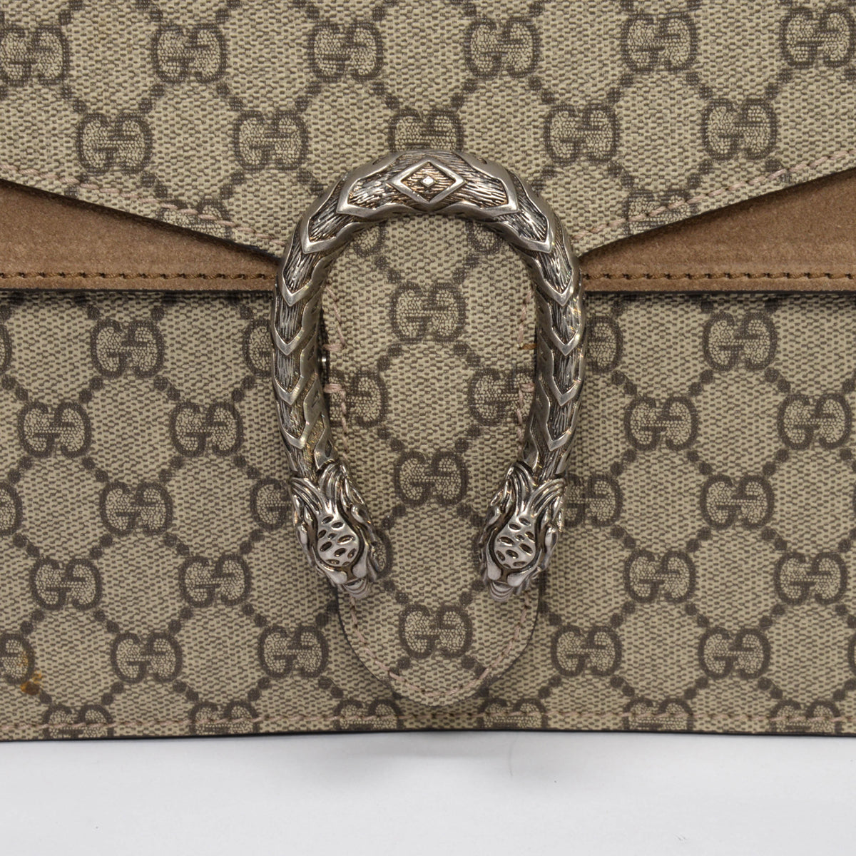 Gucci Beige GG Supreme Medium Dionysus Shoulder Bag