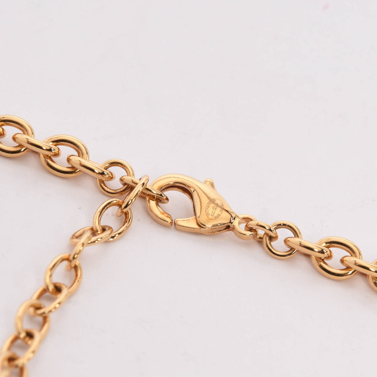 Chanel Gold Pearl 3 Lions CC Necklace