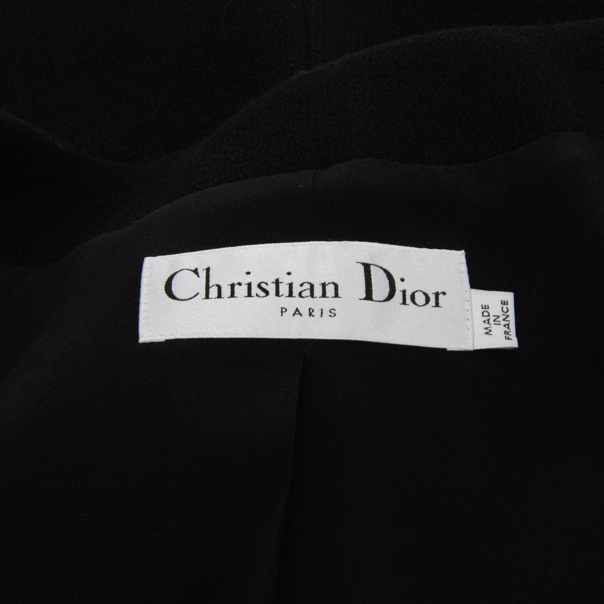 Dior Black Wool Double Breasted Dress FR 40