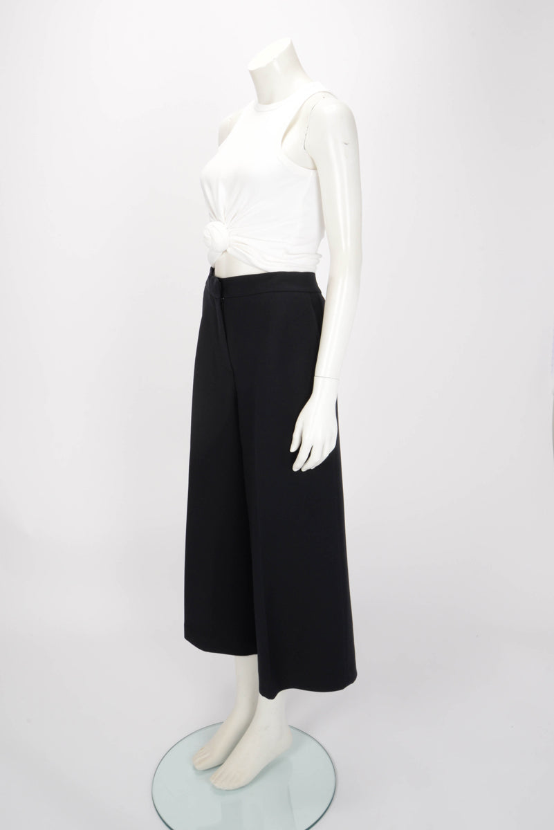Dior Black Wool & Silk Cropped Pants FR 40