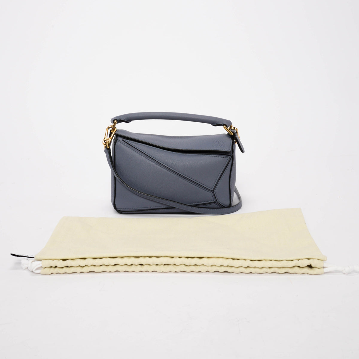 Loewe Blue Calfskin Mini Puzzle Bag