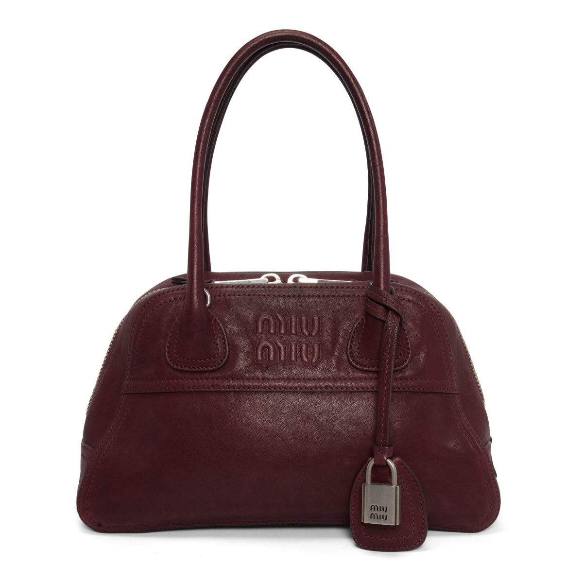 Miu Miu Amaranth Red Nappa Small Vivant Bag