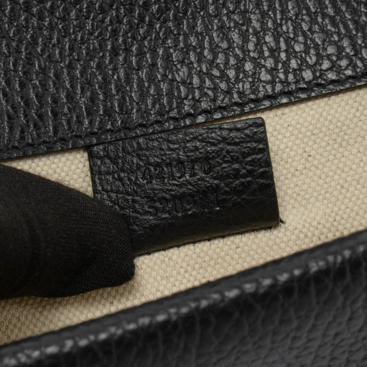 Gucci Black Grained Calfskin Mini Dionysus Bag