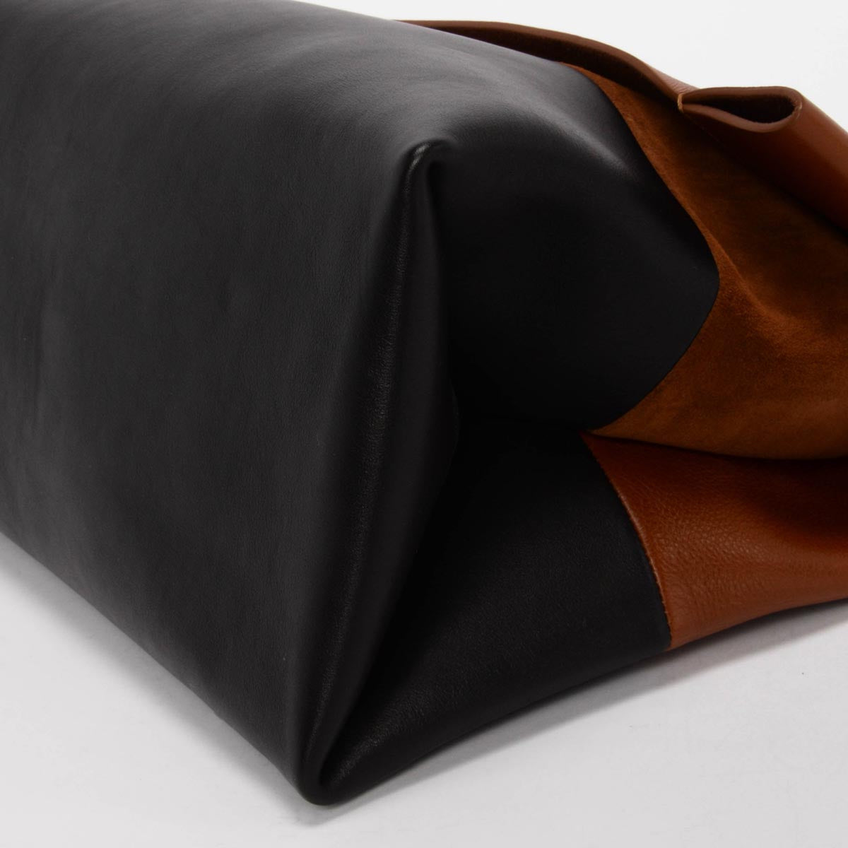 Celine Tan & Black Calfskin All Soft Shoulder Bag
